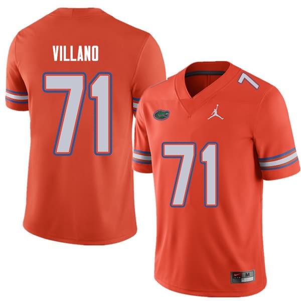 NCAA Florida Gators Nick Villano Men's #71 Jordan Brand Orange Stitched Authentic College Football Jersey YJK8264LN